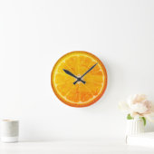 Orange Wall Clock Runde Wanduhr (Zuhause)
