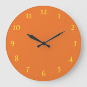 Orange Wanduhr (Vorderseite)