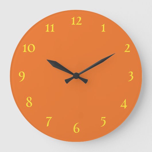 Orange Wanduhr (Vorderseite)