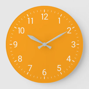 Orange Wanduhr