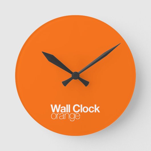 Orange Wanduhr (Vorderseite)