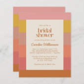 Orange Warm Streifen Geometrisches Brautparty (Vorne/Hinten)