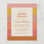 Orange Warm Streifen Geometrisches Brautparty (Vorderseite)