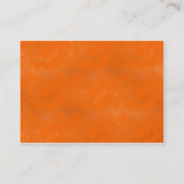 Orange Wäsche - besonders angefertigt Visitenkarte (Rückseite)