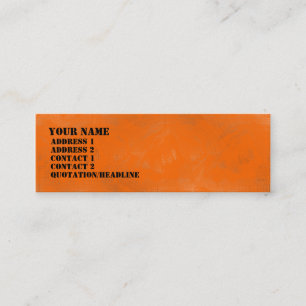 Orange Wash Mini Visitenkarte