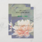 ORANGE WASSER LILY CUSTOMIZABLE RSVP CARDS (Vorne/Hinten)