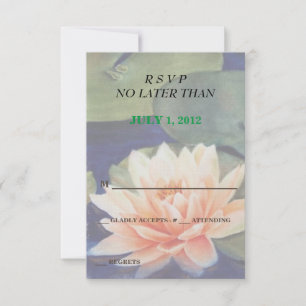 ORANGE WASSER LILY CUSTOMIZABLE RSVP CARDS KARTE