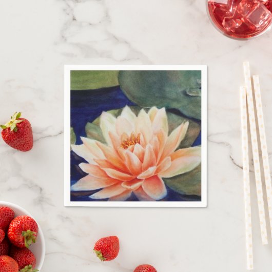 ORANGE WASSER LILY PAPER NAPKINS SERVIETTE (Beispiel)