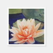 ORANGE WASSER LILY PAPER NAPKINS SERVIETTE (Vorderseite)