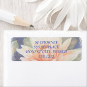 ORANGE WASSER LILY RÜCKSENDEADRESSEN-AUFKLEBERS (Insitu)