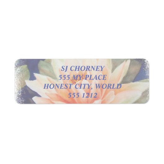 ORANGE WASSER LILY RÜCKSENDEADRESSEN-AUFKLEBERS (Vorne)