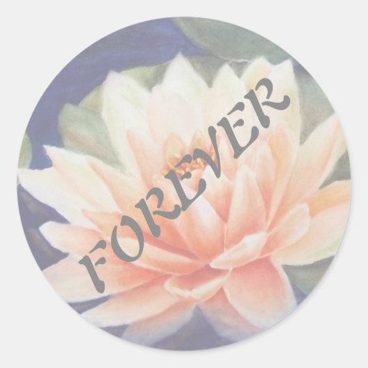 ORANGE WASSER LILY WEDEDING STICKERS (Vorderseite)