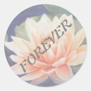 ORANGE WASSER LILY WEDEDING STICKERS