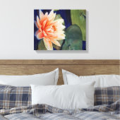 ORANGE WASSER LILY WRAPPED CANVAS MALTER LEINWANDDRUCK (Insitu (Schlafzimmer))