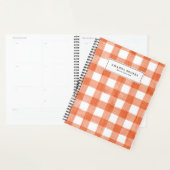 Orange Wasserfarbe Büffel Karo personalisiert Planer (Anzeige)