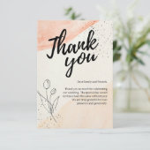 Orange Wasserfarbe Dankeschön Karte (Stehend Vorderseite)