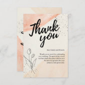 Orange Wasserfarbe Dankeschön Karte (Vorne/Hinten)