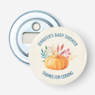 Orange Wasserfarbe Pumpkin Fall Saison Baby Dusche Flaschenöffner