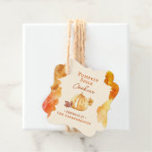 Orange Wasserfarbe Pumpkin Gewürz Geschenkanhänger (Beispiel)