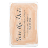 Orange Wasserfarbe Speichern Sie das Datumsfenster Magnet (Vertikal)