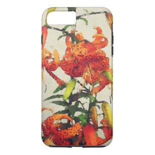 Orange-Wasserfarben-Tigerlilie 1 Case-Mate iPhone Hülle