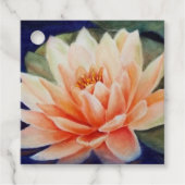 Orange Wasserlilie Blume Geschenkanhänger (Vorderseite)