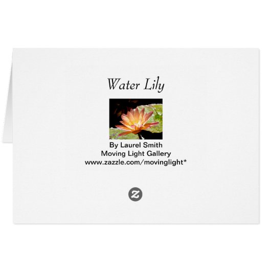 Orange Water Lily (Rückseite Horizontal)