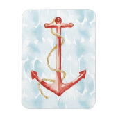 Orange Watercolor Anchor Magnet (Vertikal)