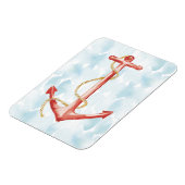Orange Watercolor Anchor Magnet (Linke Seite)
