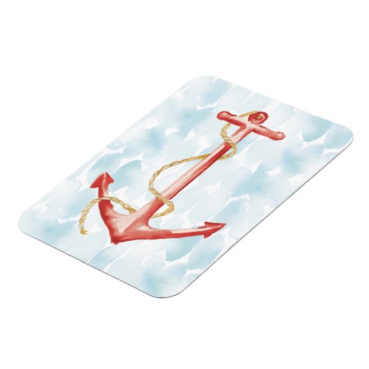 Orange Watercolor Anchor Magnet (Linke Seite)