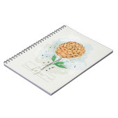 Orange Watercolor Blume Hope Notebook Notizblock (Linke Seite)