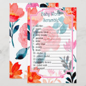 Orange Watercolor Blume Kinderspiel (Vorne/Hinten)