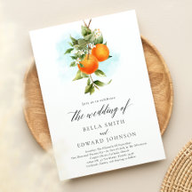 Orange Watercolor Boho Hochzeit