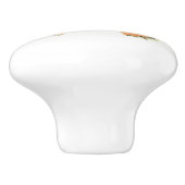 Orange Watercolor Butterfly Keramikknauf (Seitenansicht)