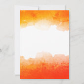 Orange Watercolor Class Wiedersehen Template Einladung (Rückseite)