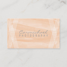 Orange Watercolor Deko Business Card Visitenkarte