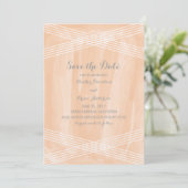 Orange Watercolor Deko Save the Date (Stehend Vorderseite)