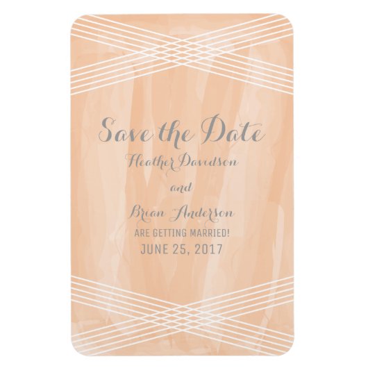 Orange Watercolor Deko Save the Date Magnet (Vertikal)
