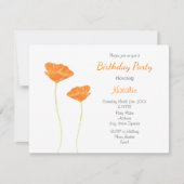 Orange Watercolor Einladung (Vorderseite)