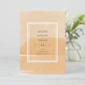 Orange Watercolor | Einladung Ihres Fotos hinzufüg (Stehend Vorderseite)