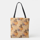 ORANGE WATERCOLOR ERNTEDANK PUMPKIN & HAT TASCHE (Rückseite)