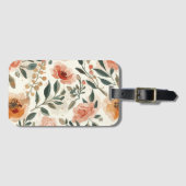 Orange Watercolor Flowers Botanical Painting Gepäckanhänger (Vorderseite (Horizontal))
