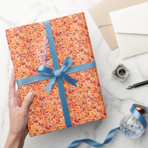 Orange Watercolor Geschenkpapier