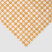 Orange Watercolor Gingham Tissue Paper Seidenpapier (Ausschnitt)