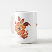 Orange Watercolor Kaffeetasse (Vorderseite Links)