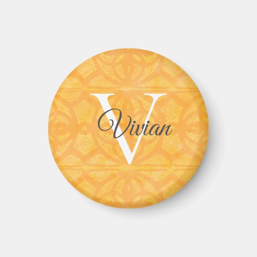 Orange Watercolor Magnet (Vorne)
