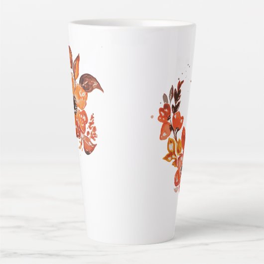 Orange Watercolor Milchtasse (Vorderseite)