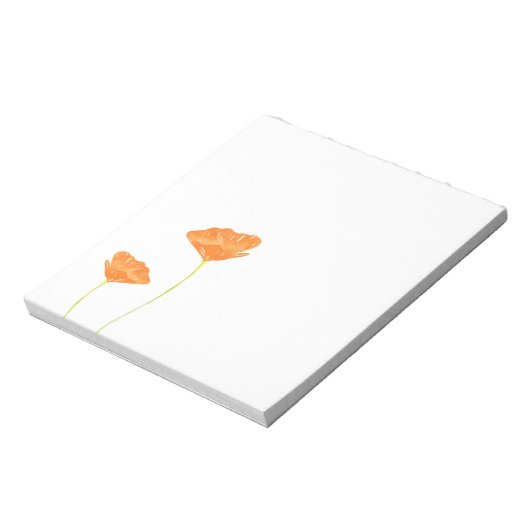 Orange Watercolor Notizblock (Rotiert)