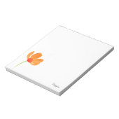 Orange Watercolor Poppie Blume Notizblock (Rotiert)