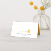 Orange Watercolor Poppies II Blumenhochzeit Platzkarte (Rückseite)